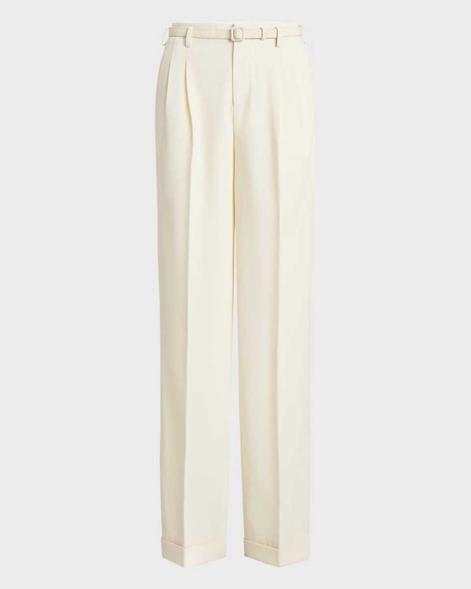 Stamford Straight-Leg Belted Pants